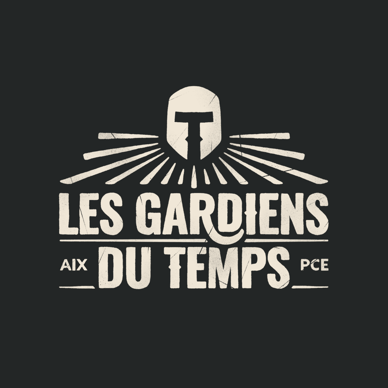 Les Gardiens du Temps Logo Rough grey