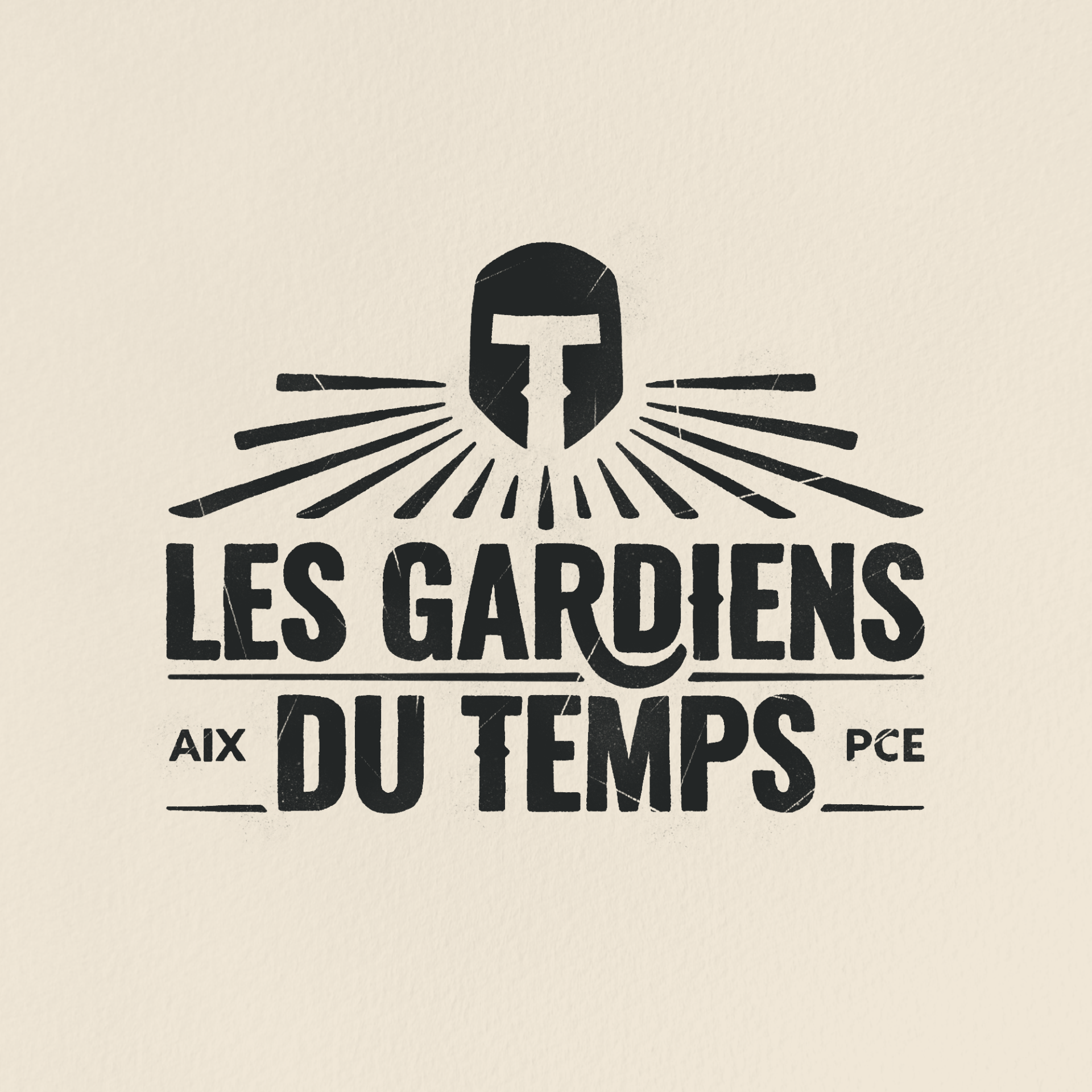 Les Gardiens du Temps Logo Rough eggshell