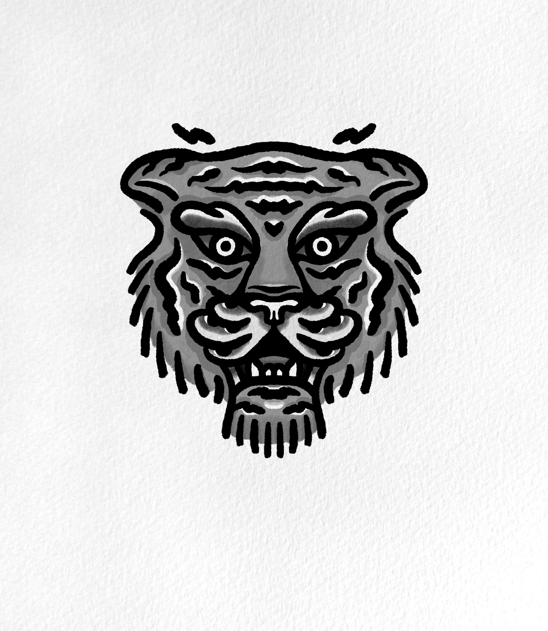 Tigre illustration old school