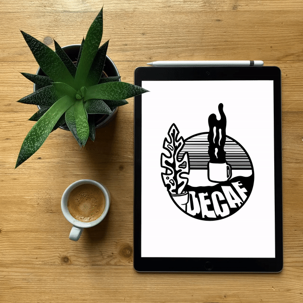 Decaf coffee animation